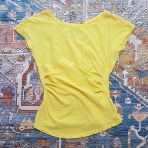 Anthropologie tailored yellow tee